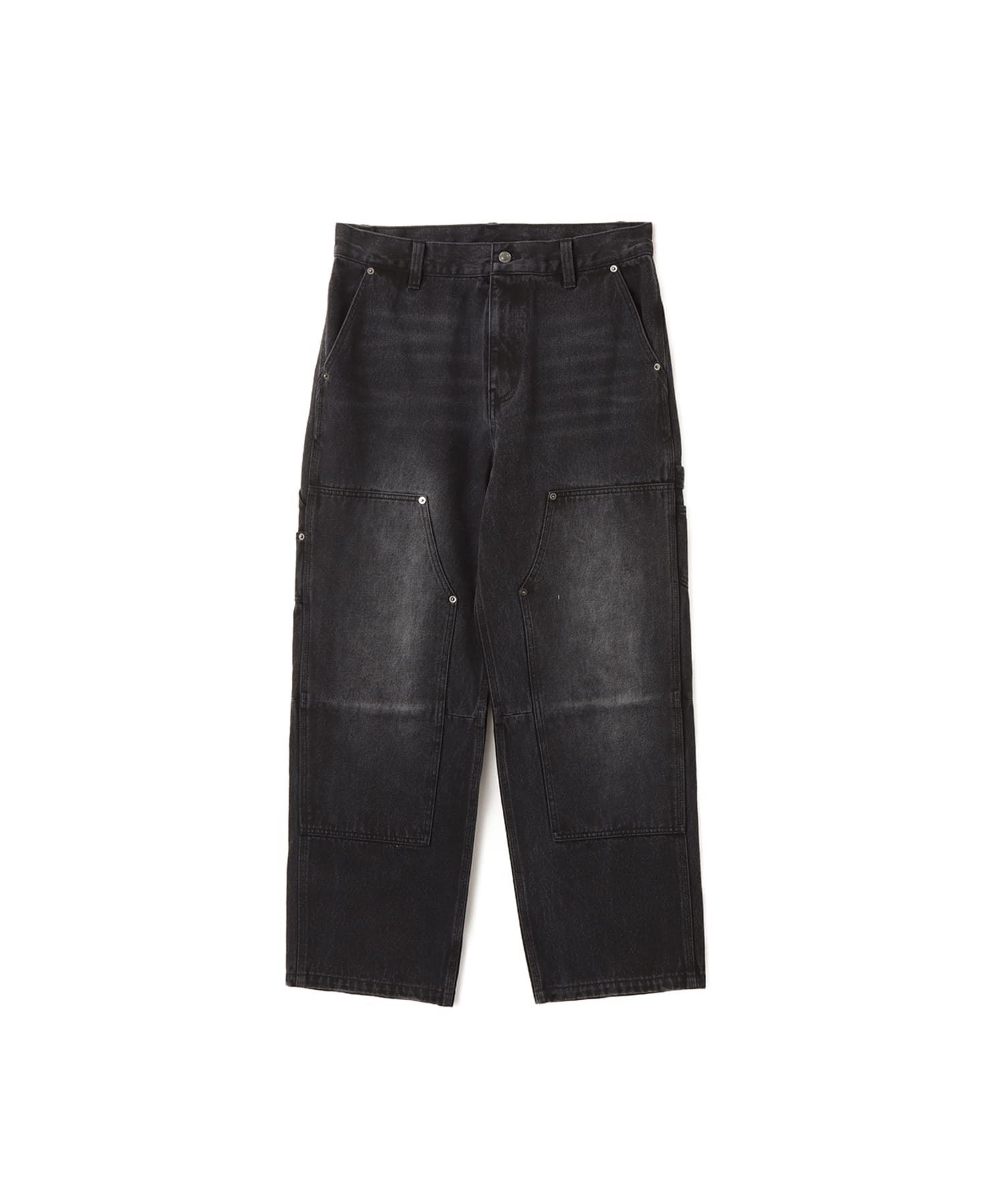 TOKYO 23 Washed Double Knee Pants BLACKのメイン画像