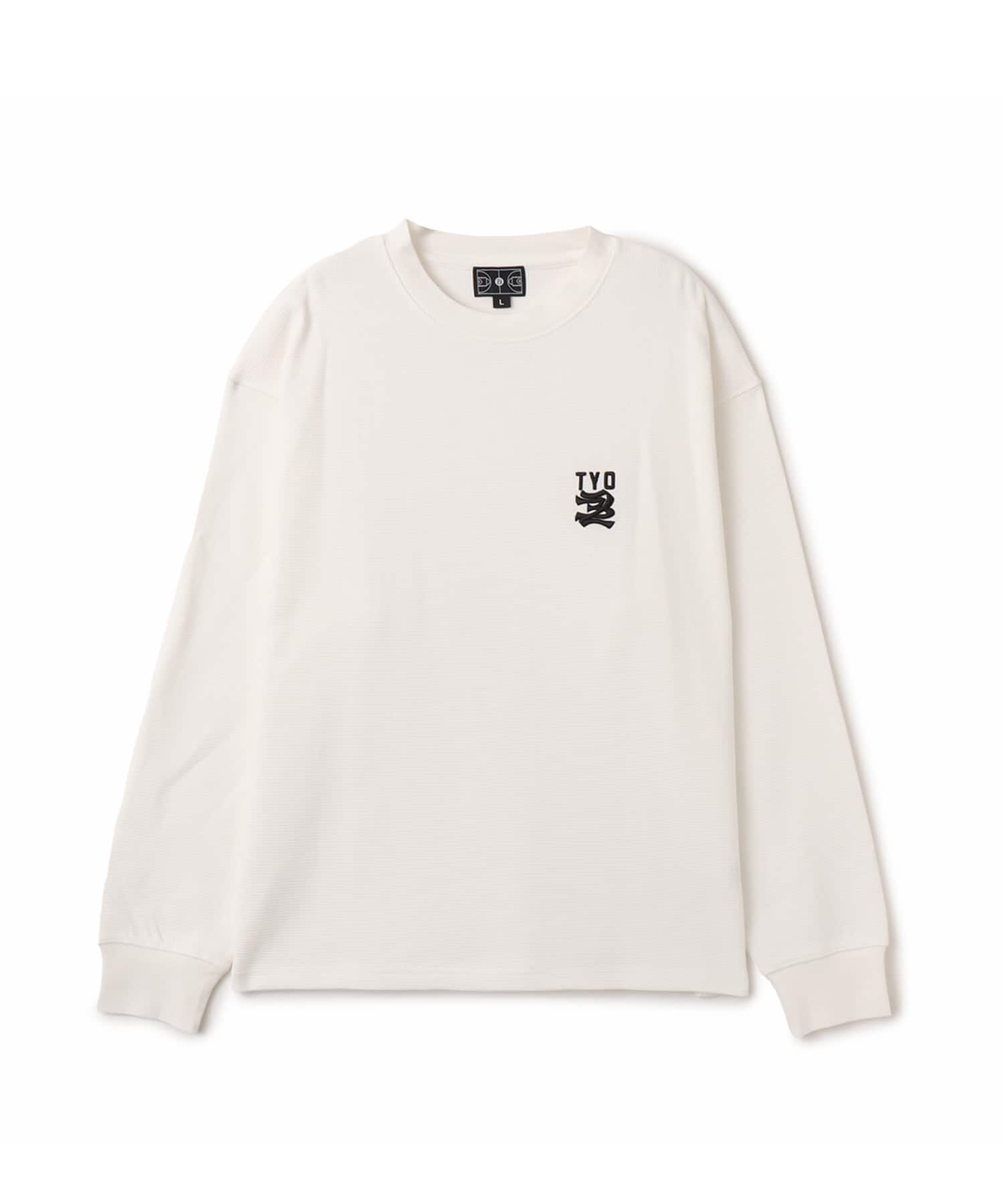 TOKYO23 Embroidery Logo Thermal LS T-shirt WHITEのメイン画像