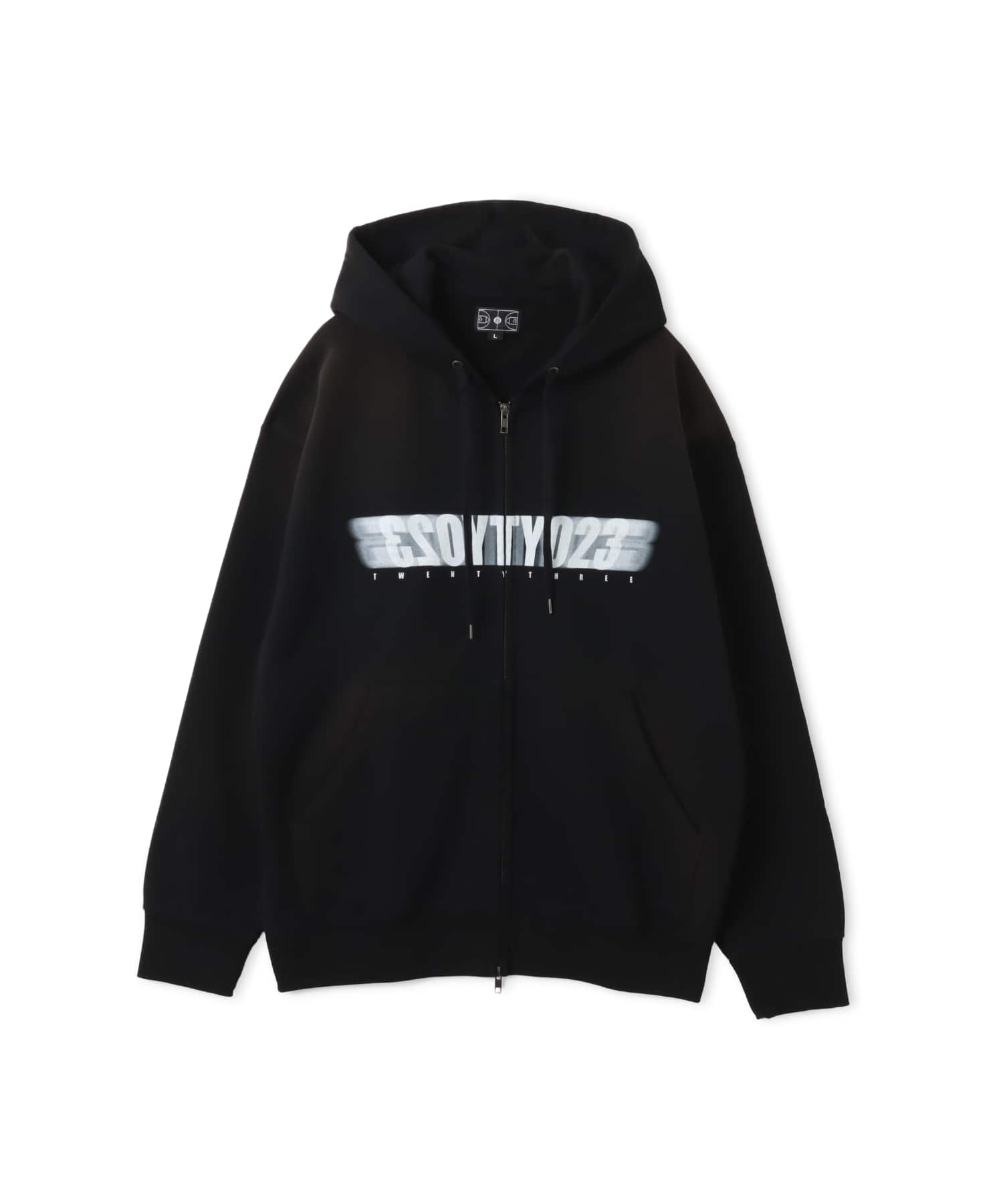 TOKYO 23 Motion Logo Zip Up Hoodie BLACKのメイン画像