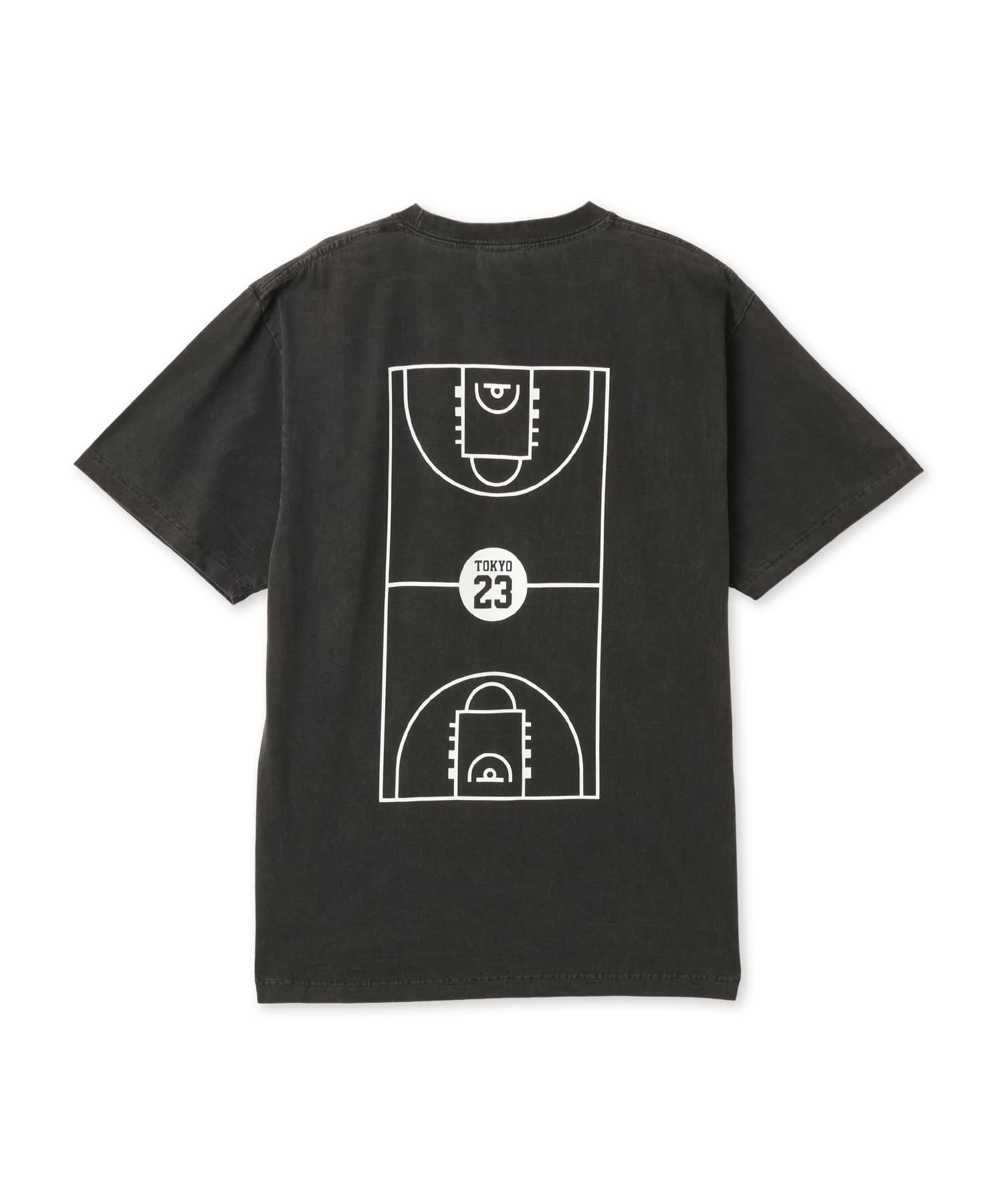 TOKYO 23 Over-dyed Full Court T-shirt LIGHT BLACKのメイン画像