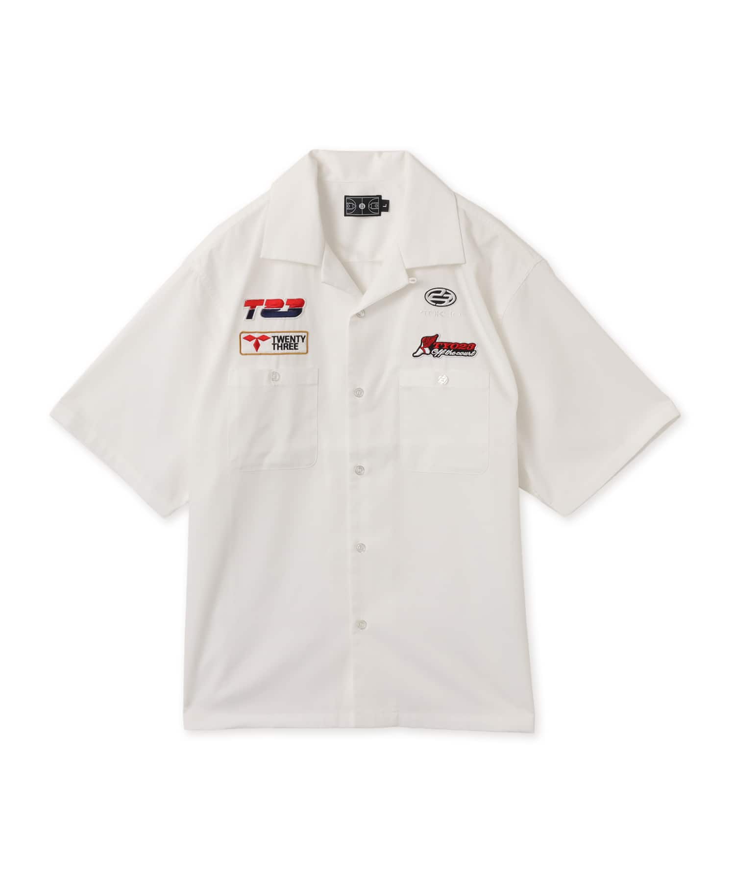 TOKYO 23 Racing Open Collar Shirt WHITEのメイン画像