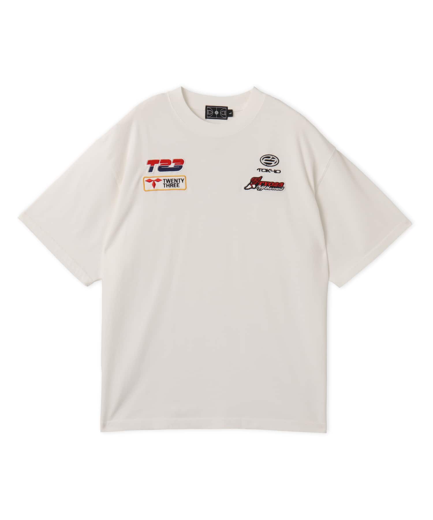 TOKYO 23 Vintage Racing Print T-shirt WHITEのメイン画像