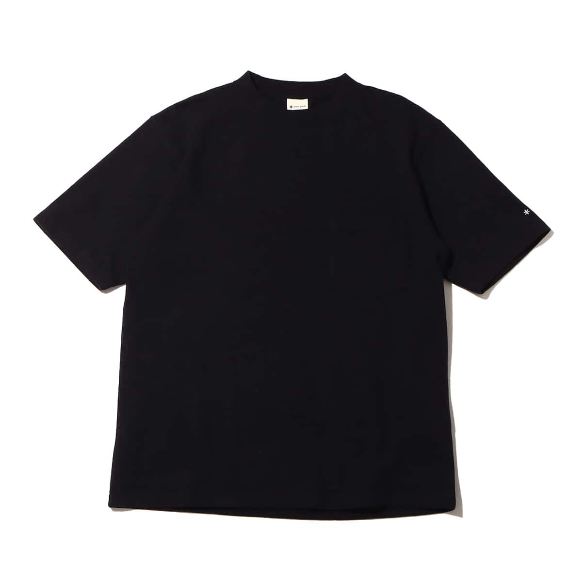 snow peak Recycled Cotton Heavy T shirt Black 23SP-Iのメイン画像