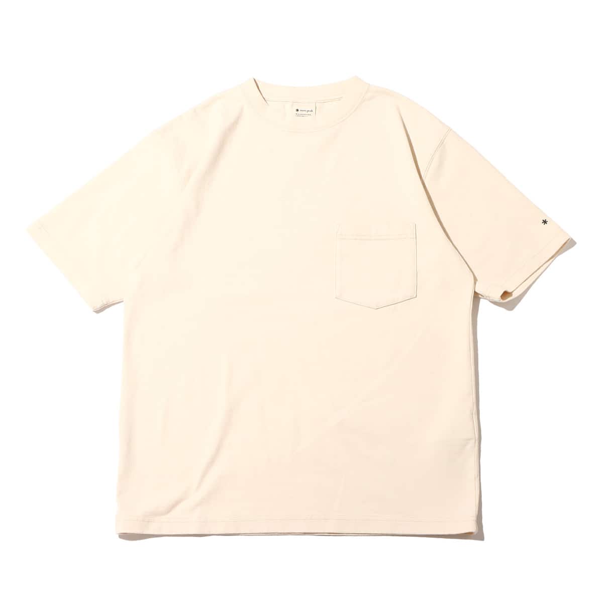 snow peak Recycled Cotton Heavy T shirt Ecru 23SP-Iのメイン画像