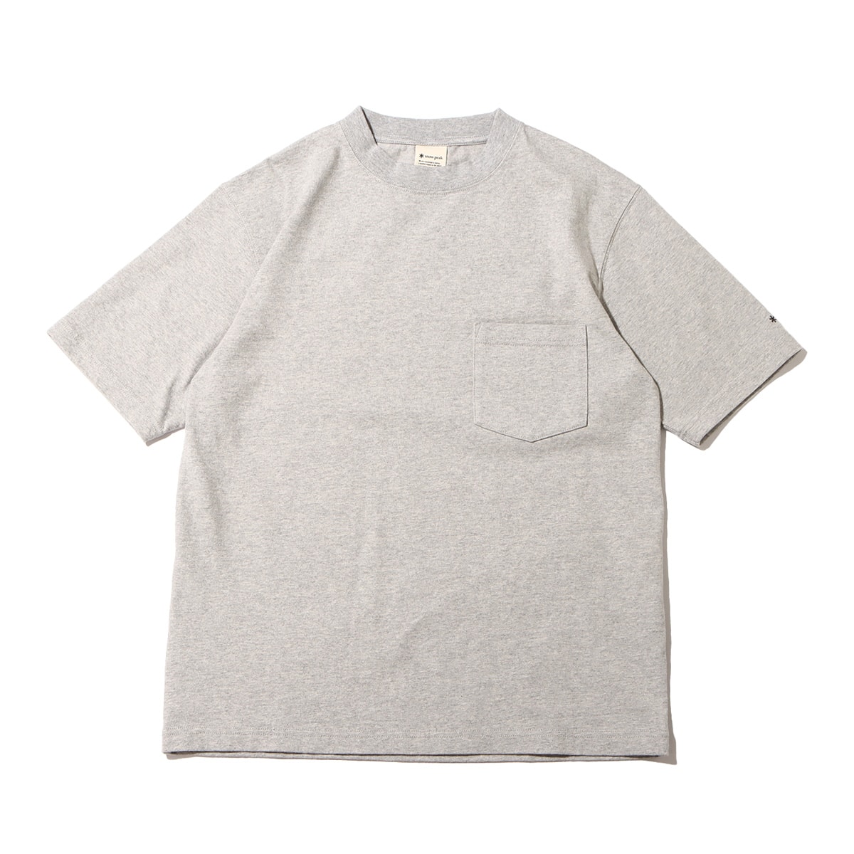 snow peak Recycled Cotton Heavy T shirt M.Grey 23SP-Iのメイン画像