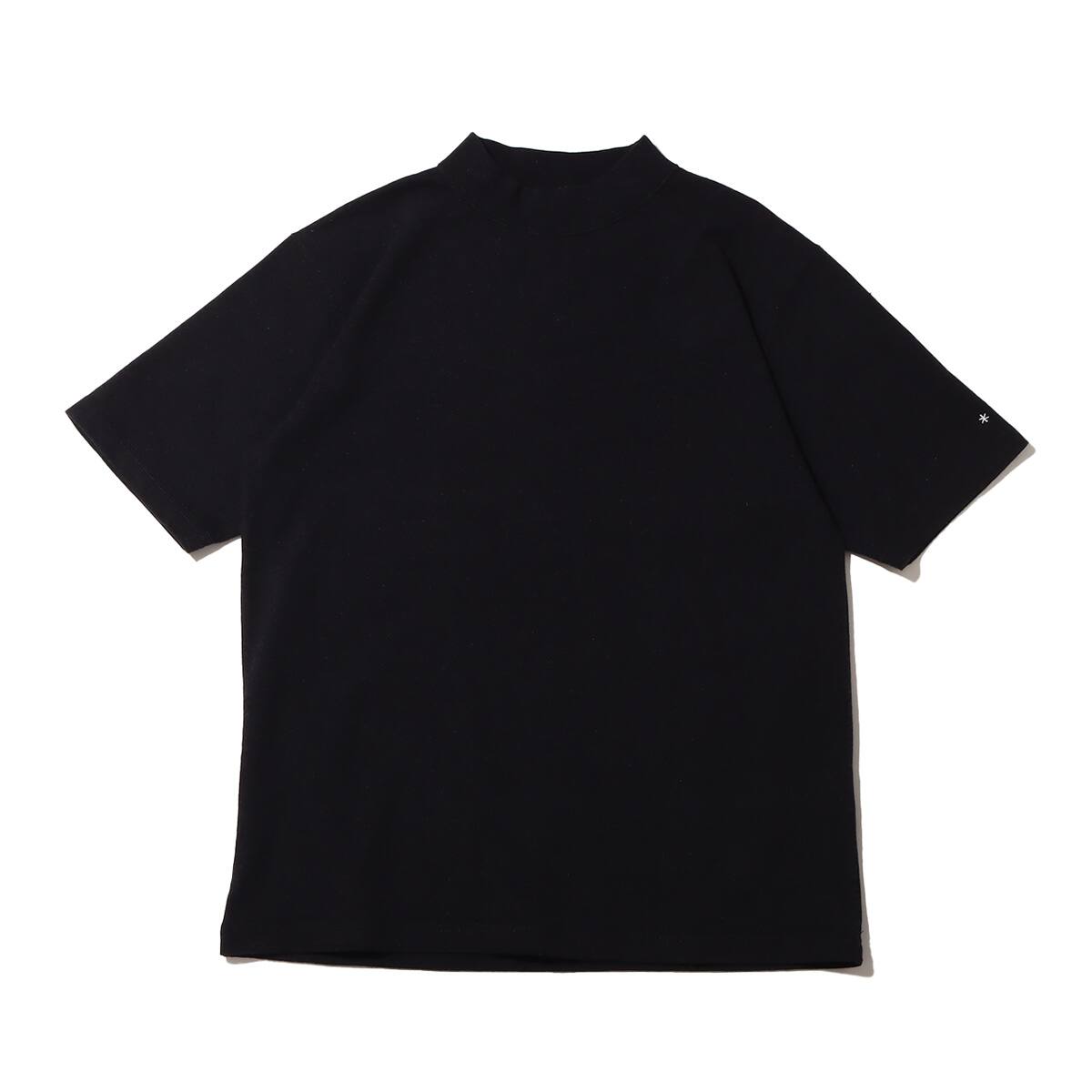 snow peak Recycled Cotton Heavy Mockneck Tshirt Black 23SP-Iのメイン画像