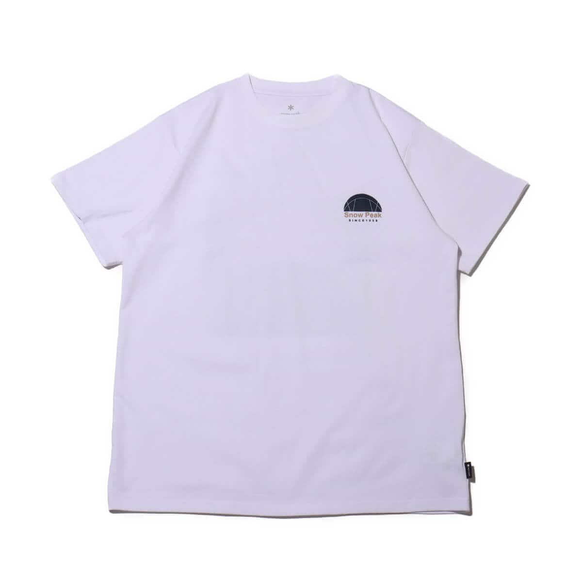 snow peak Alpha Breeze Typography T-Shirt Whiteのメイン画像