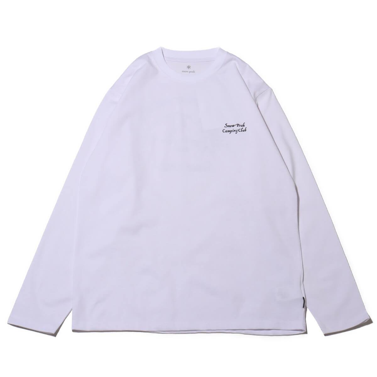 snow peak SP Camping Club Long Sleeve T-Shirt White