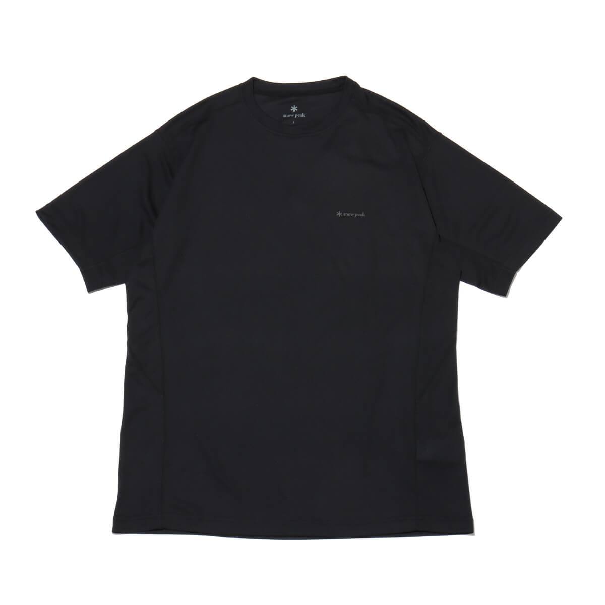 snow peak Pe Power Dry Short Sleeve T-Shirt Black 24SP-Iのメイン画像