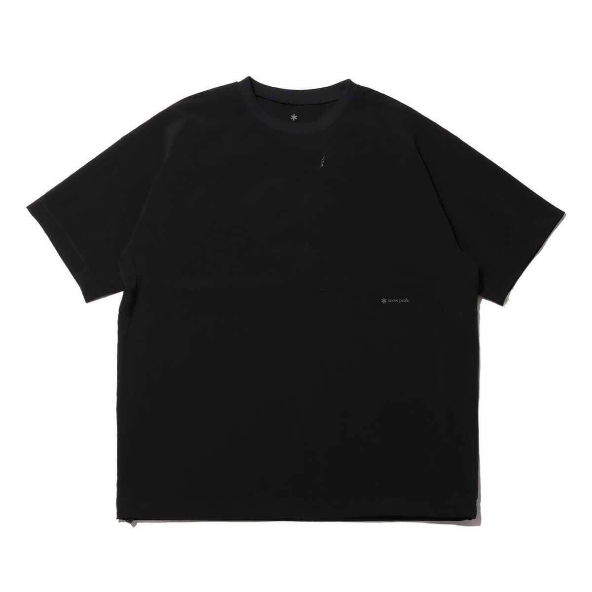 snow peak Breathable Quick Dry T-Shirt Blackのメイン画像