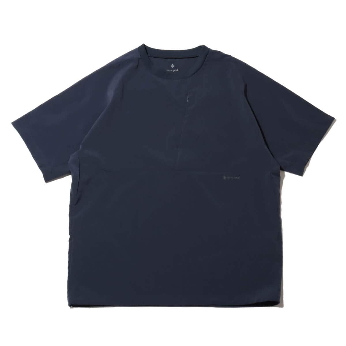 snow peak Breathable Quick Dry T-Shirt Navyのメイン画像