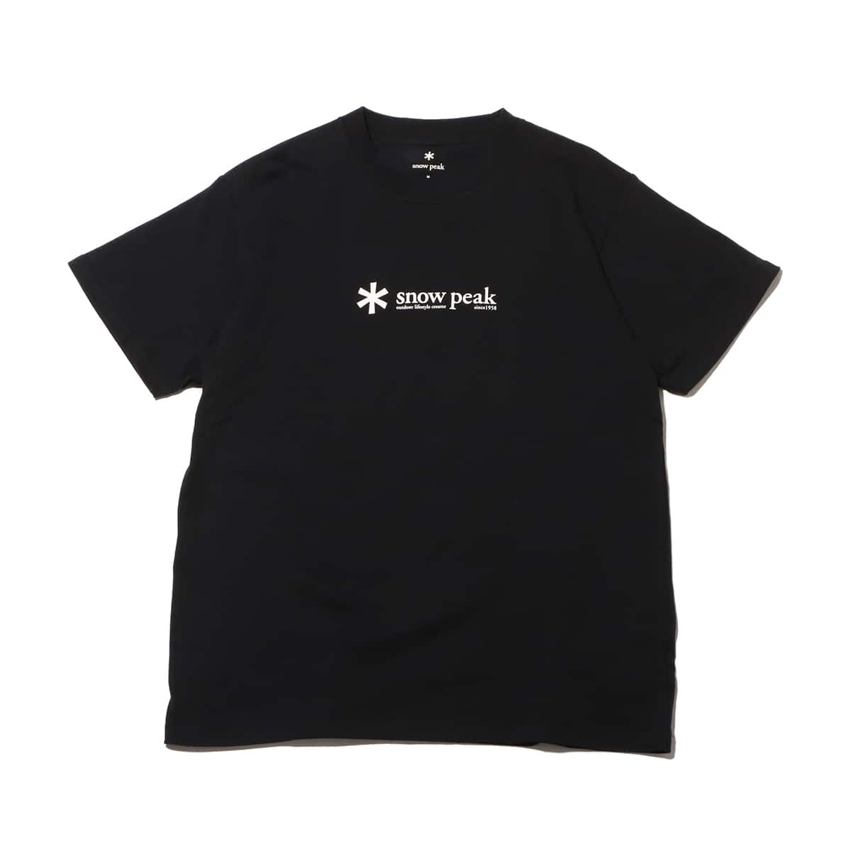 snow peak Soft Cotton Logo Short Sleeve T-Shirt Black