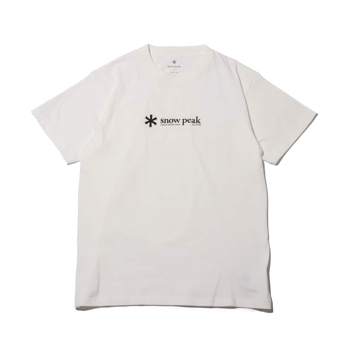 snow peak Soft Cotton Logo Short Sleeve T-Shirt White