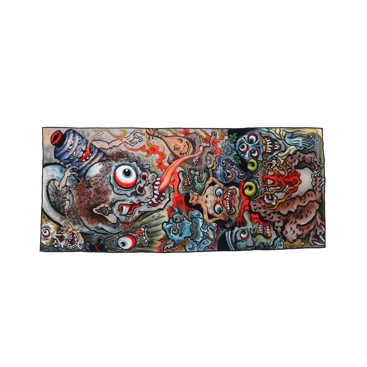 THREE TIDES TATTOO GANJI YOKAI BATH TOWEL GREY 20SU-Iのメイン画像
