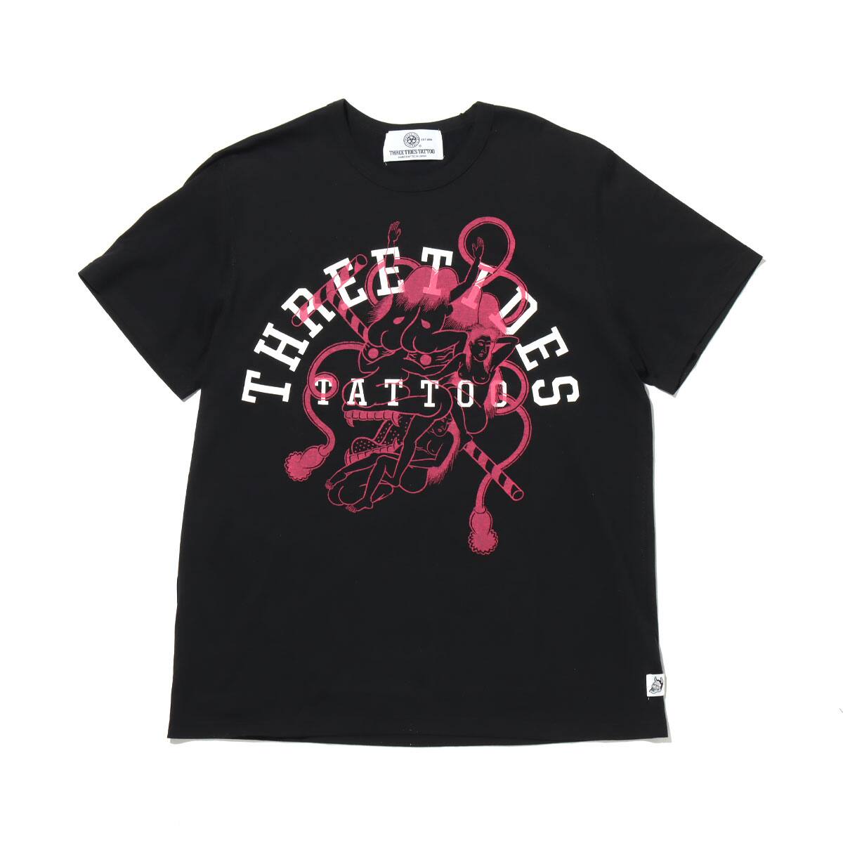 THREE TIDES TATTOO TTT LOGO G HANNYA T BLACK BLACK 20HO-Iのメイン画像