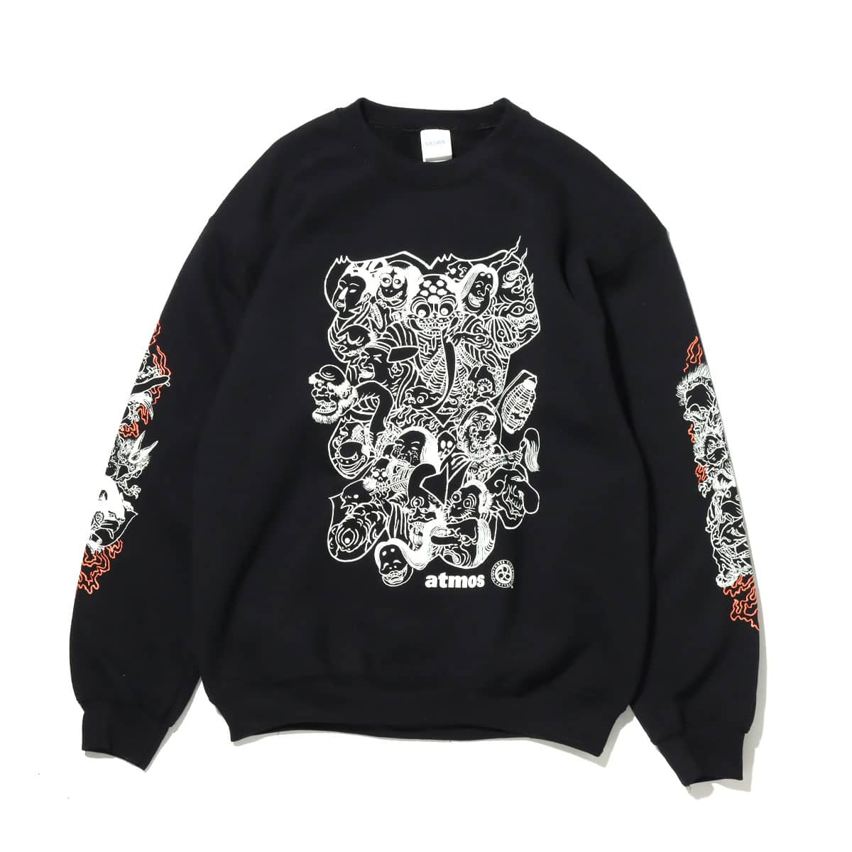 THREE TIDES TATTOO YOKAI SWEAT ATMOS X TTT BLACK 20HO-I