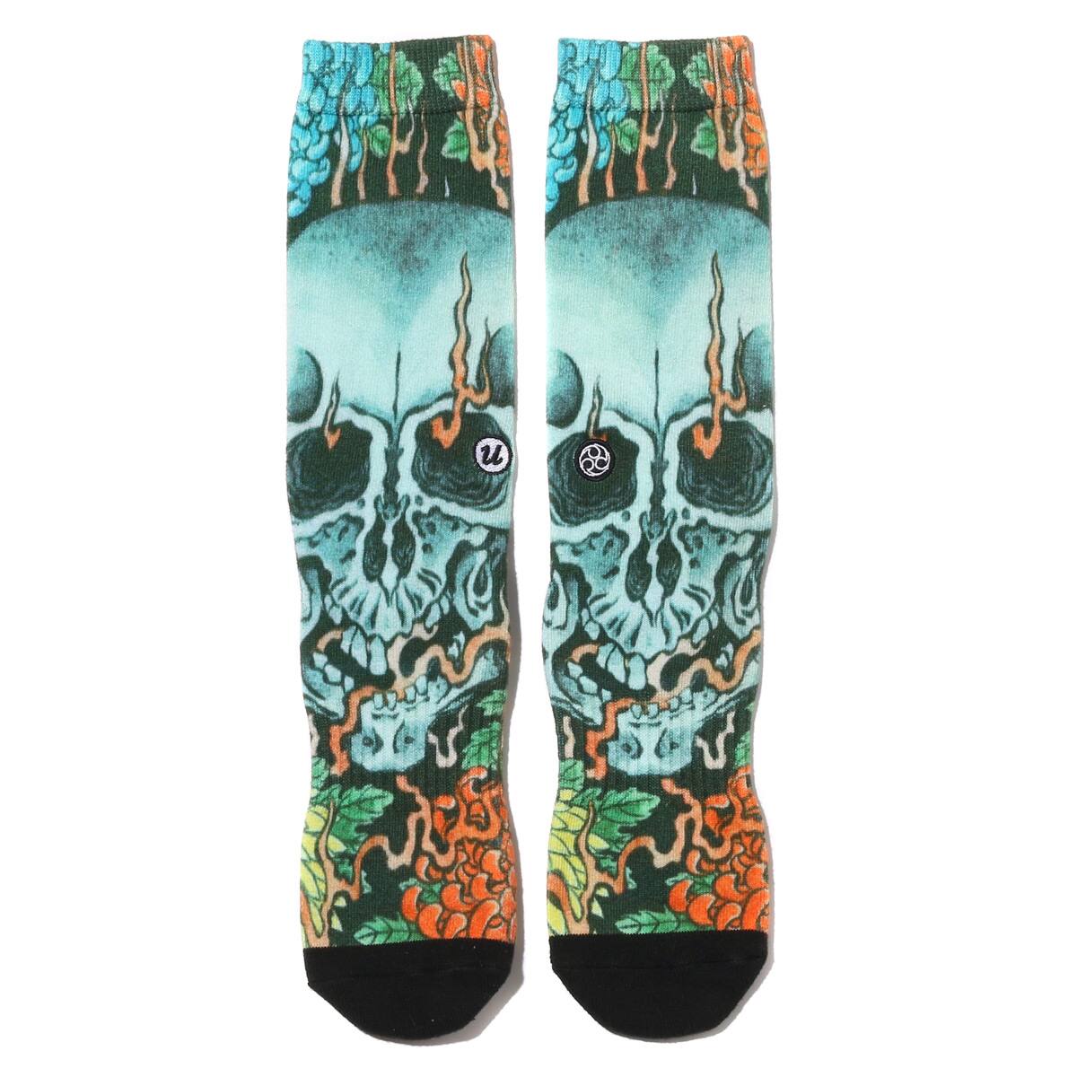 UBIQ “IREZUMI” SOCKS (Hasu & Dokuro) Designed by Ukiyoemon BLACK_photo_large