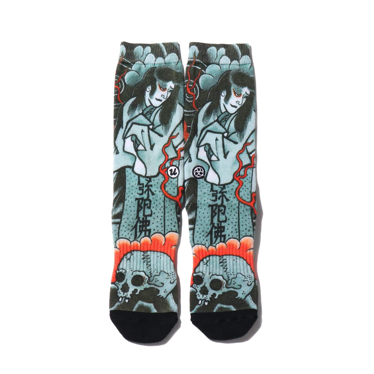 UBIQ“IREZUMI” SOCKS (Ghost and Skull) Designed by Horitatsu BLACKのメイン画像