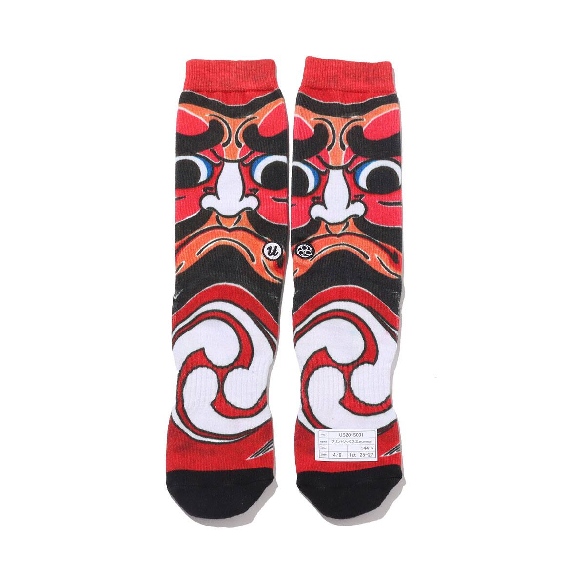 UBIQ “IREZUMI” SOCKS (Darumma) Designed by Ukiyoemon BLACK 20SP-Iのメイン画像