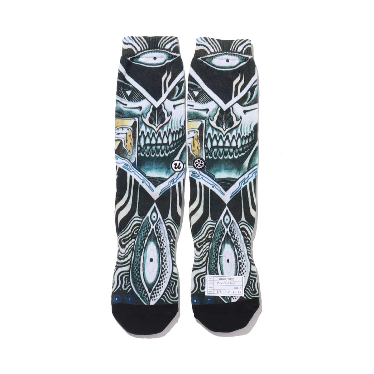 UBIQ “IREZUMI” SOCKS (Dokuro) Designed by JonDix BLACK 20SP-Iのメイン画像