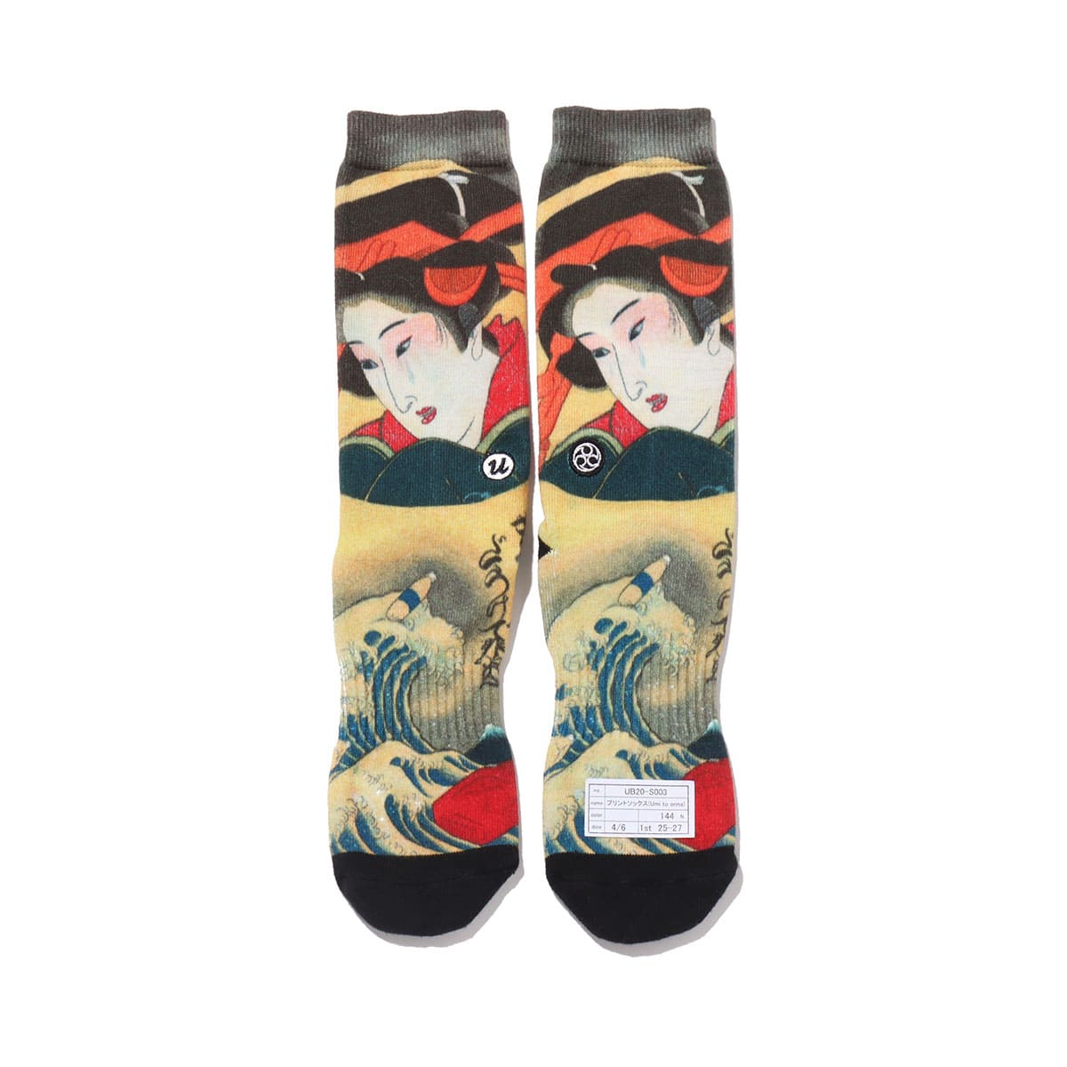 UBIQ “IREZUMI” SOCKS (Umi to Onna) Designed by Horihiro BLACK 20SP-Iのメイン画像