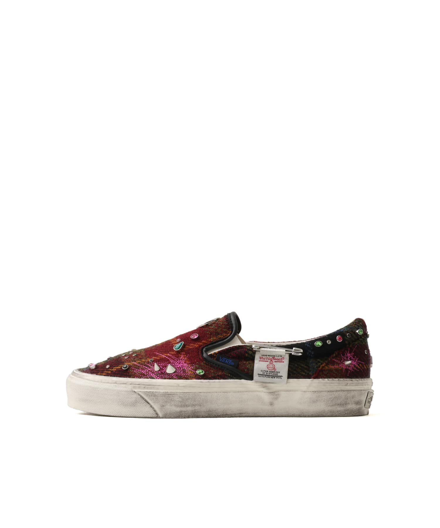 VANS LX Classic Slip-On 98 Harris Tweed NAVY/MULTIのメイン画像
