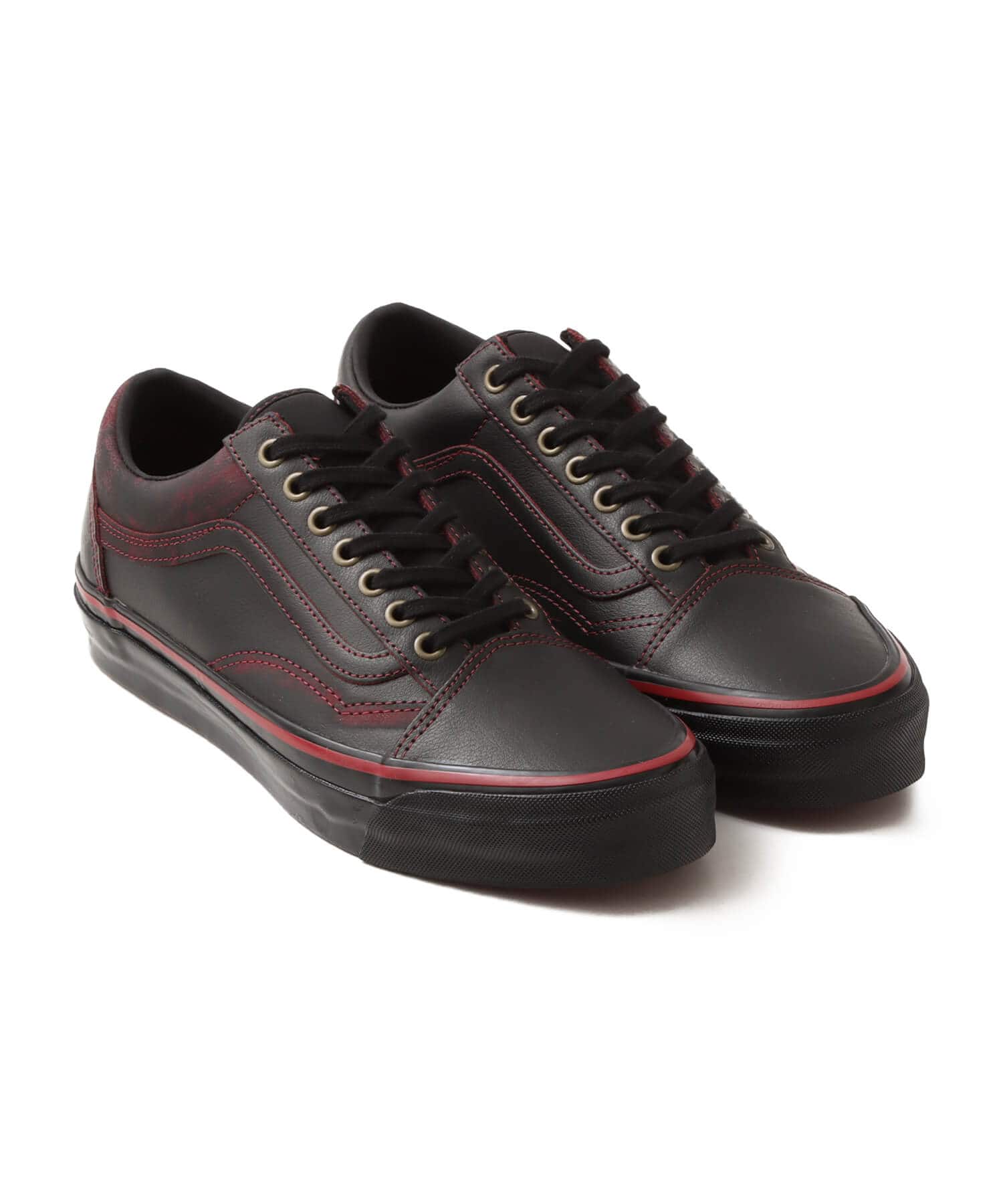 VANS LX Old Skool Leather DARK REDのメイン画像