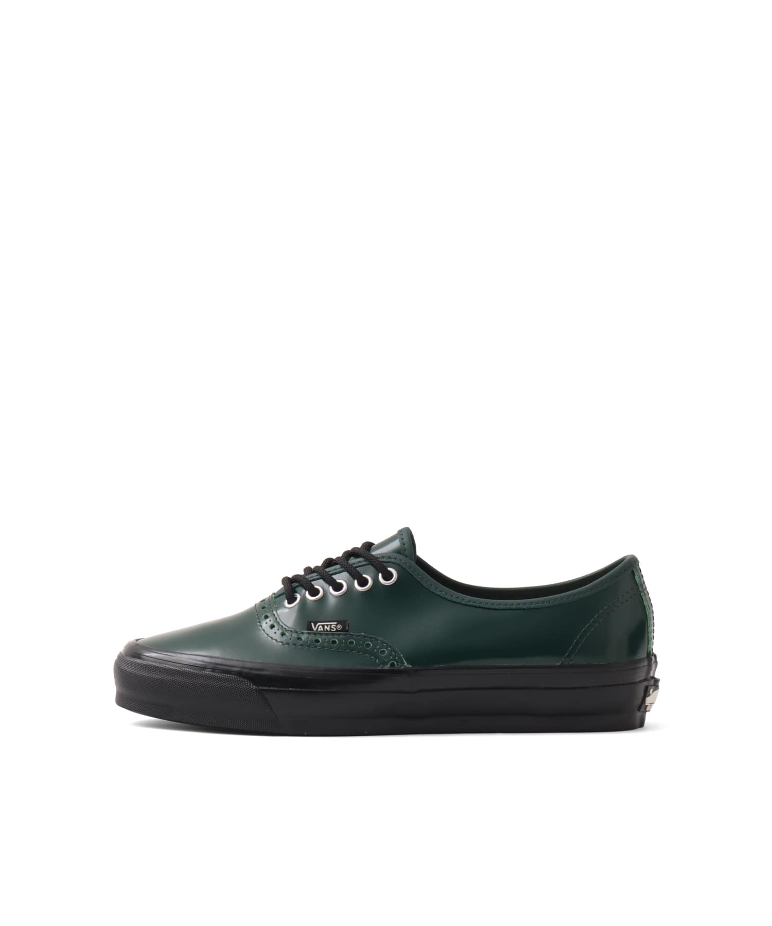 VANS OTW Authentic 44 Siped Vibram Gloss Leather Brogue Emerald/Blackのメイン画像