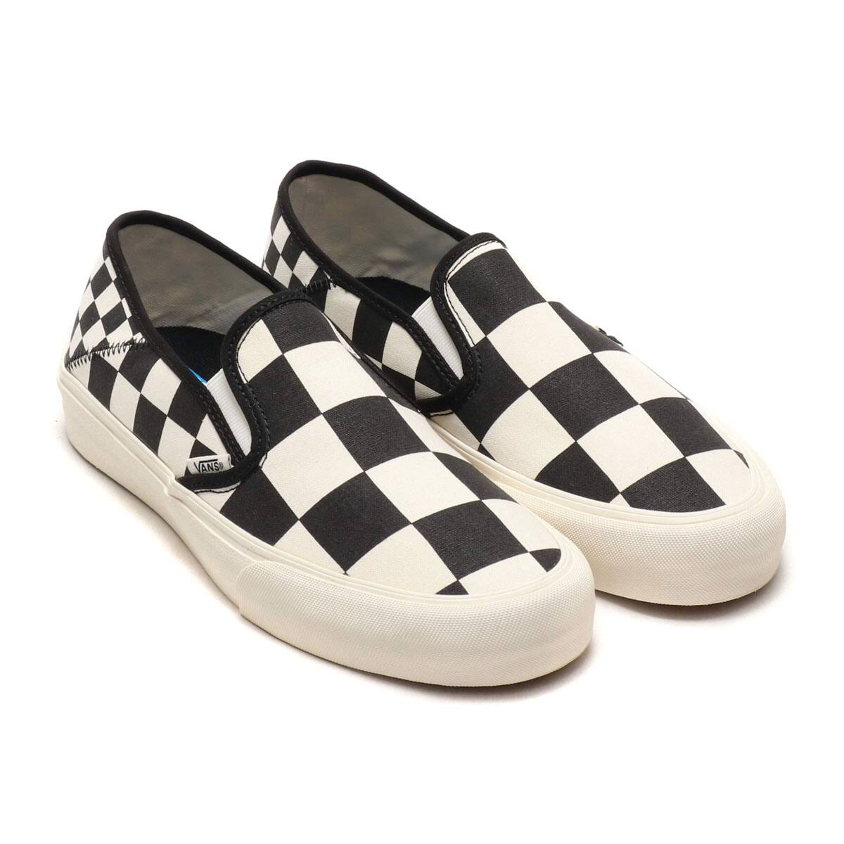 mega checkered slip ons