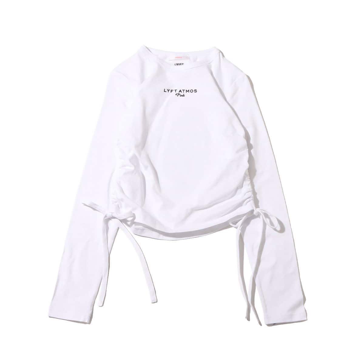 atmos pink LYFT × atmos pink シャーリングロゴトップス WHITEのメイン画像