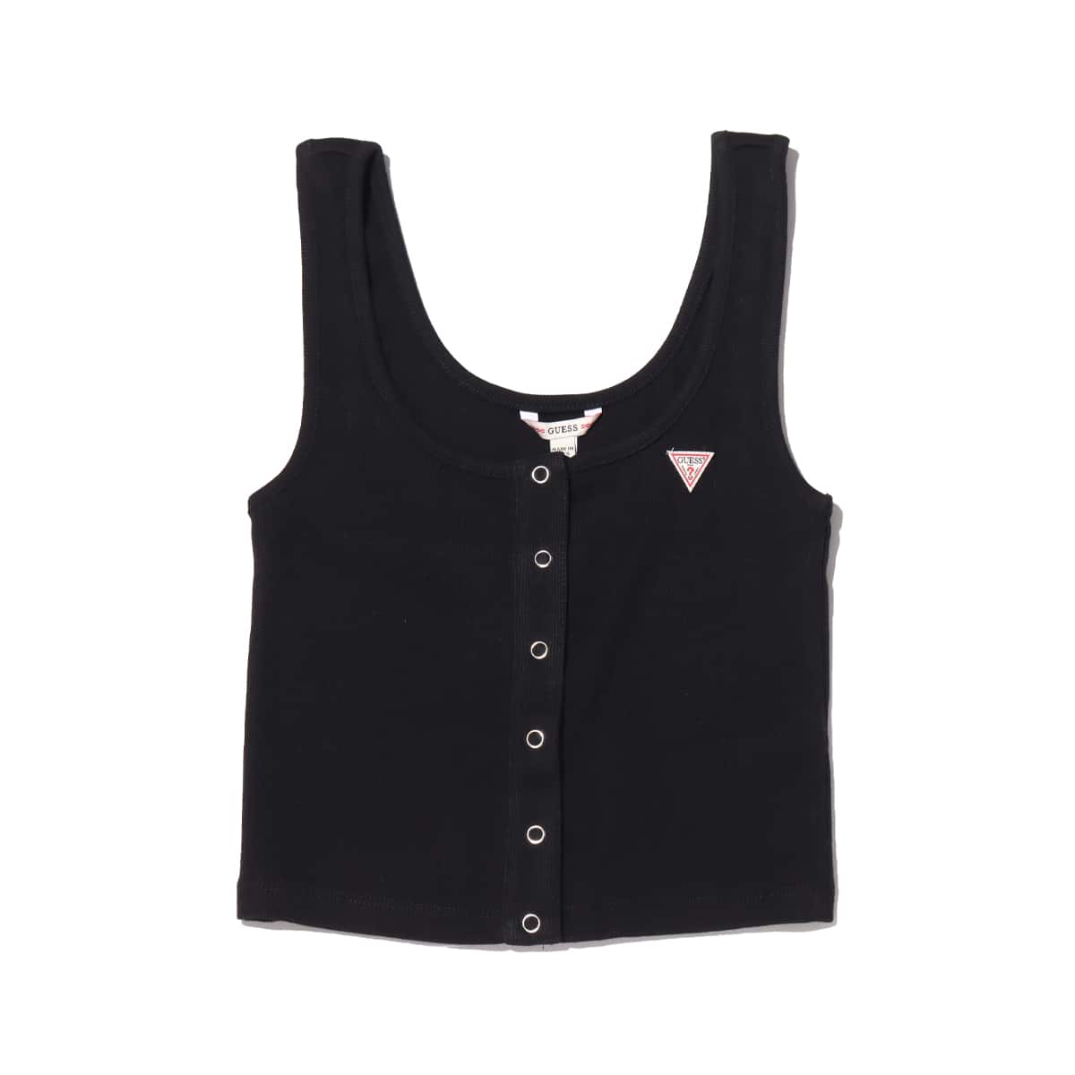 GUESS SL GUESS LOGO CROP TANK BLACK 21SS-Iのメイン画像