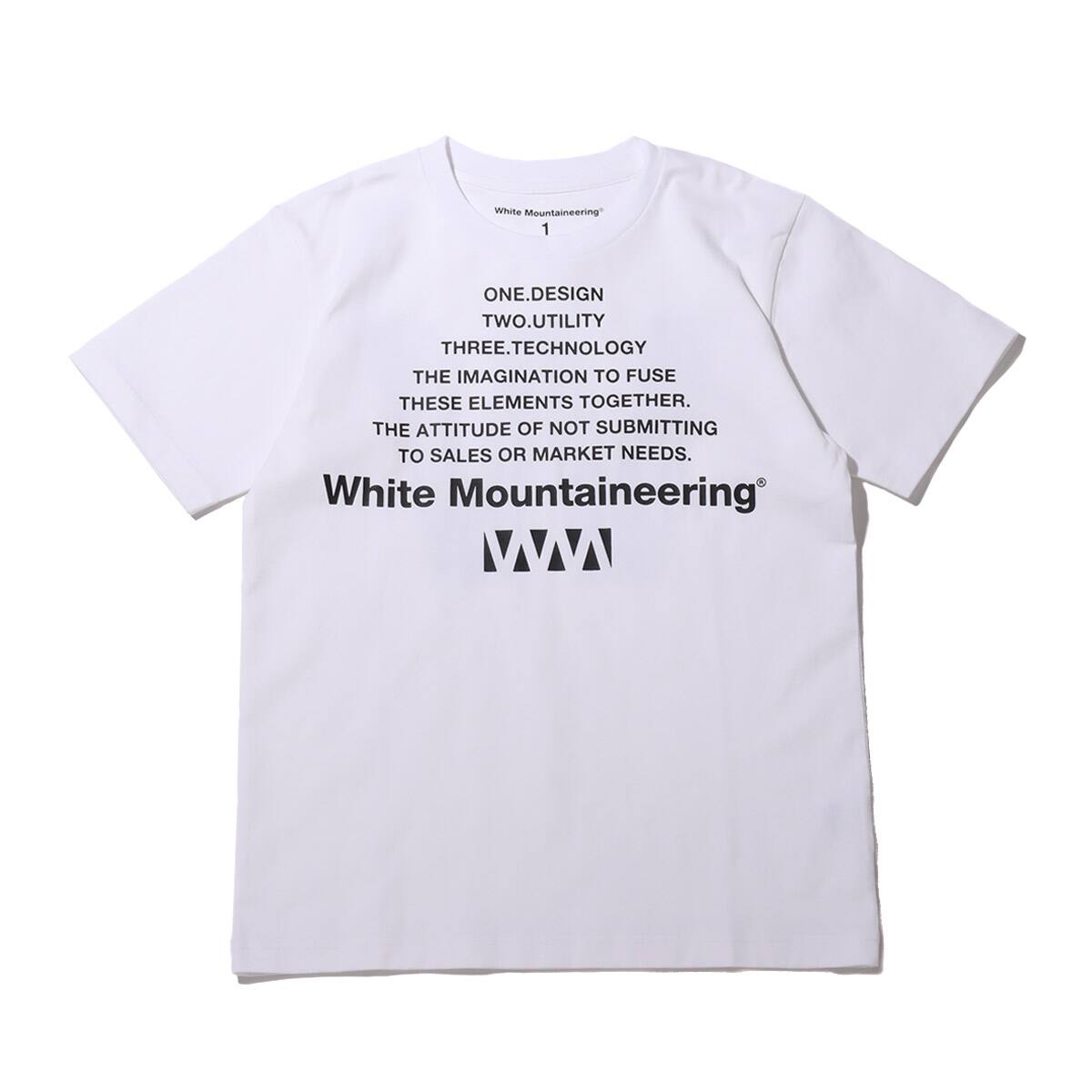 WHITE MOUNTAINEERING BIG W LOGO PRINTED T-SHIRT WHITE 21SP-I