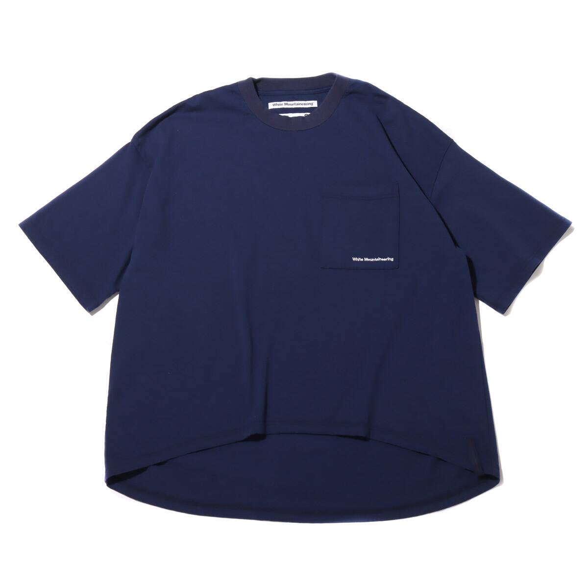 WHITE MOUNTAINEERING WIDE ASYMMETRY T-SHIRT NAVY 21FA-Iのメイン画像