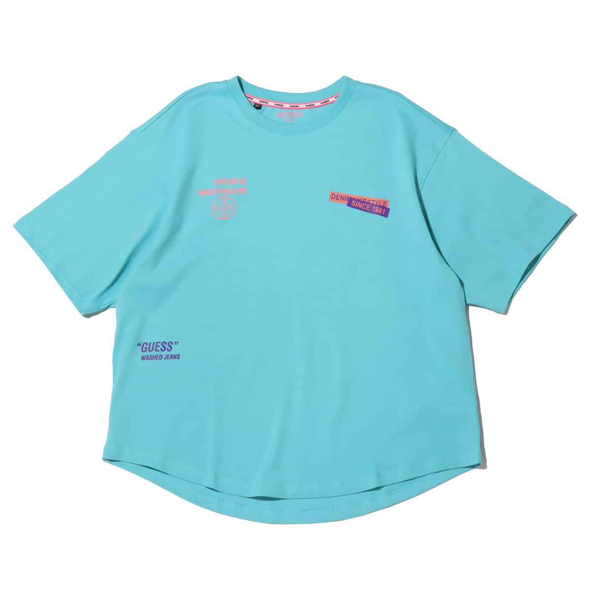 Guess S Slv Tee Shirt Mint 21ss I