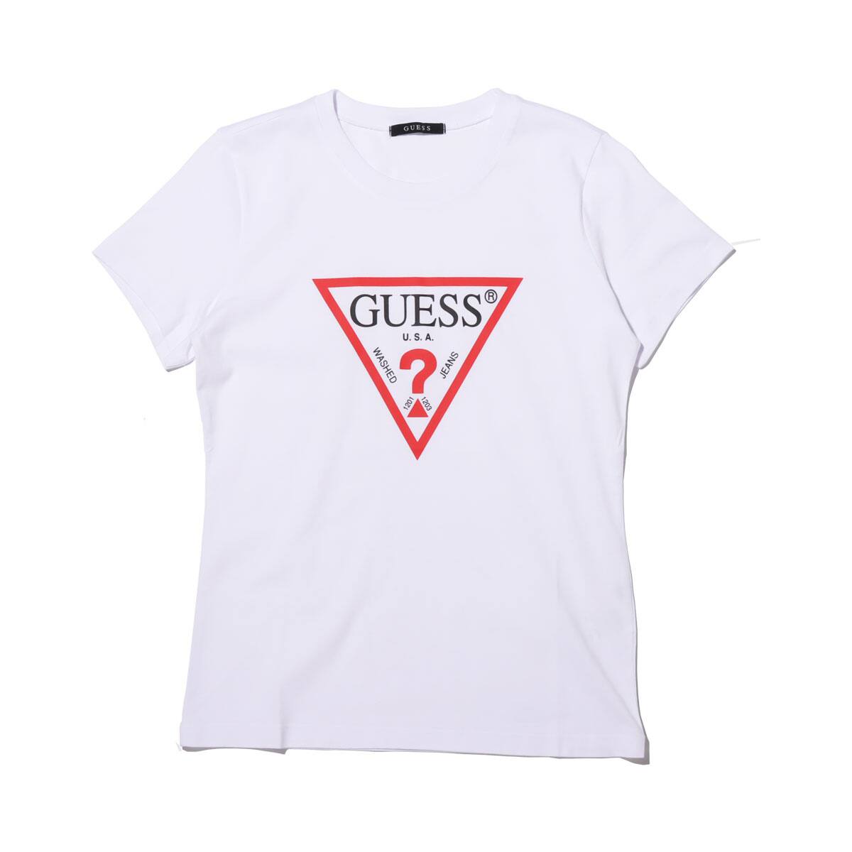 GUESS LADIES S/SLV TEE SHIRT WHITE 20SU-Iのメイン画像