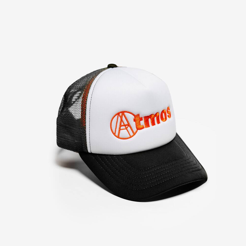 AGAINST LAB X ATMOS EMBLEM TRUCKER CAP BLACK 24SP-S