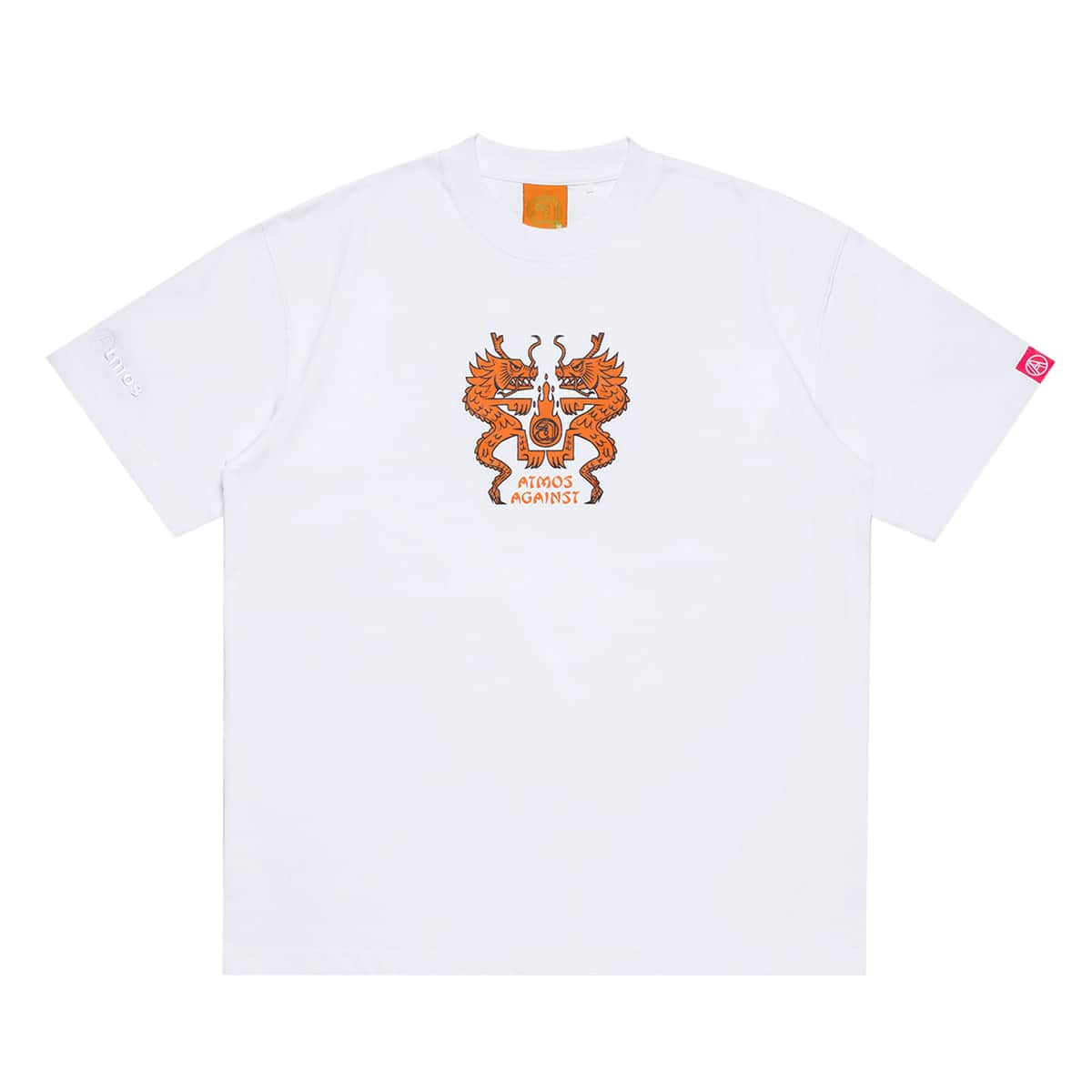 AGAINST LAB X ATMOS EMBLEM TEE WHITEのメイン画像