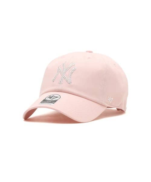 SPORTY&RICH Yankees Krystal Hat Candy/White - ピンク