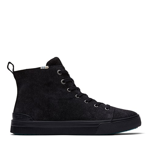 TOMS TRVL LITE HIGH Black Shaggy Suede 21FA-I