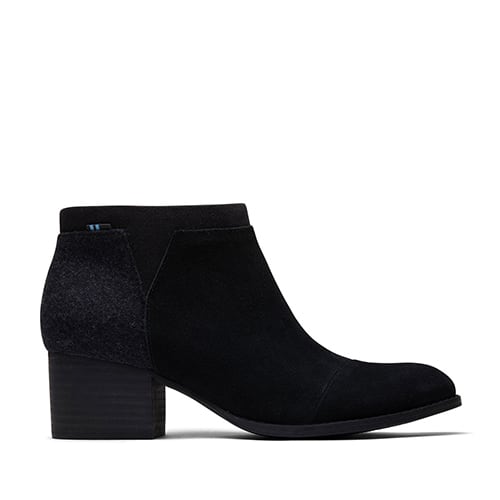 TOMS LOREN Black Suede/Felt 21FA-I