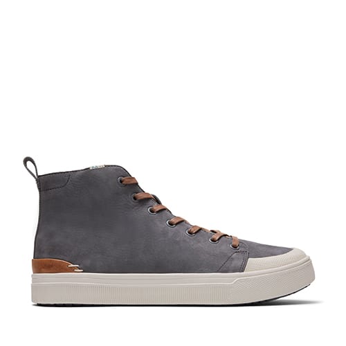 TOMS TRVL LITE HIGH Gunmetal Tumbled Nubuck Leather 21FA-I