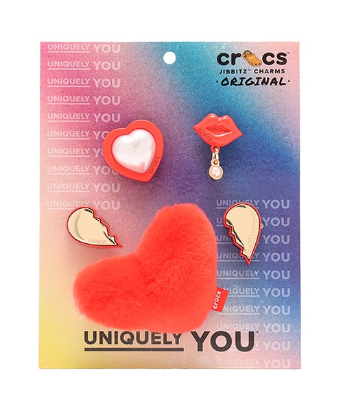 crocs Red Valentines 5 Pack MULTI