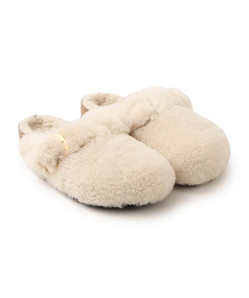 BIRKENSTOCK BOSTON BIG BUCKLE TEDDY EGGSHELL LAF