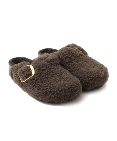BIRKENSTOCK BOSTON BIG BUCKLE TEDDY CONCRGRAY LAF