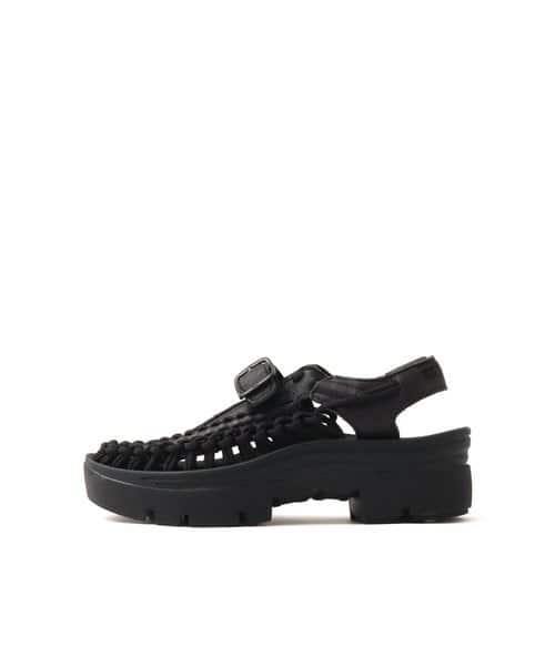 KEEN UNEEK PLT MARY JANE BLACK SMOOTH LEA - ブラック