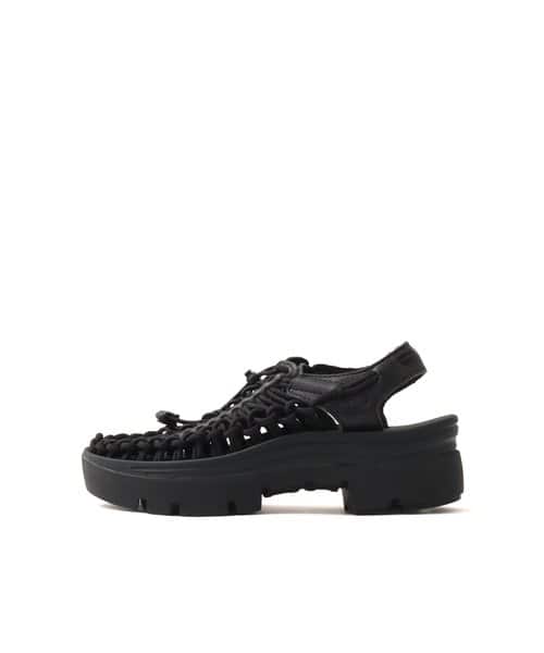 KEEN UNEEK PLT BLACK SMOOTH LEA - ブラック