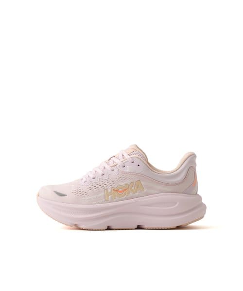 HOKA BONDI 9 LILAC CREAM / TANGERINE GLOW - ピンク