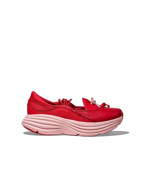 HOKA BONDI MARY JANE CERISE / ROSE TEA - レッド
