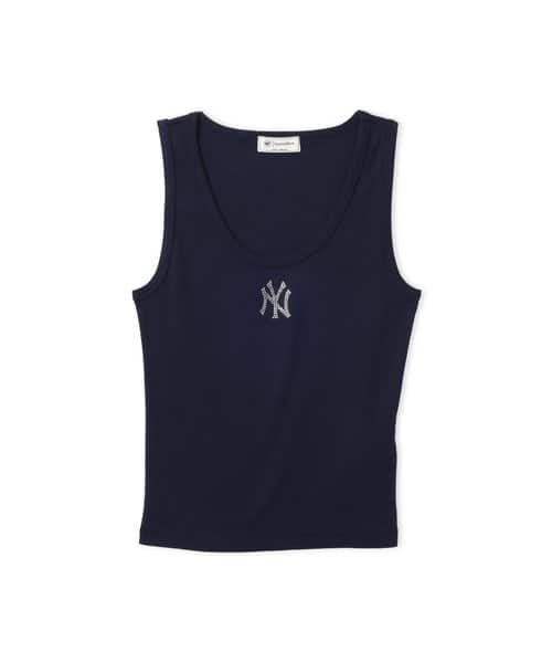 SPORTY&RICH Yankees Krystal Cropped Tank Dark Navy/White - ネイビー