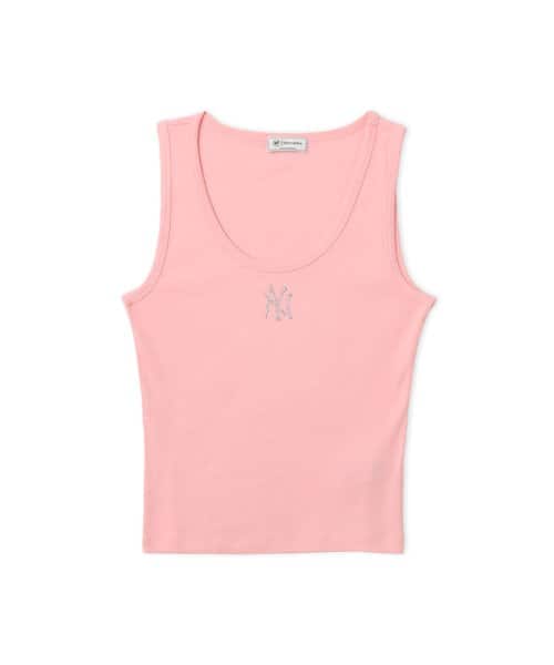 SPORTY&RICH Yankees Krystal Cropped Tank Candy/White - ピンク